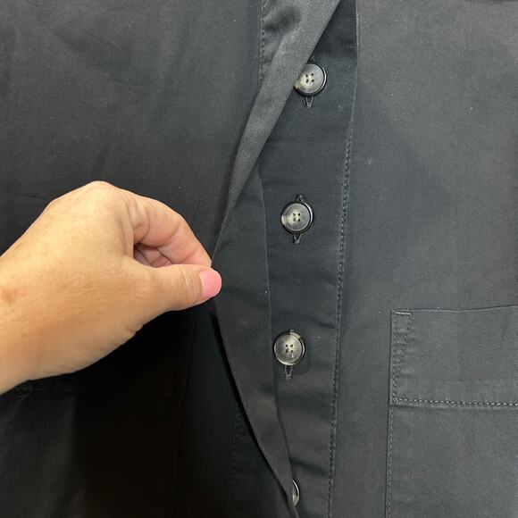 Everlane The Easy Workwear Dress Black Organic Cotton Oversized Women Large NWOT - Picture 10 of 12